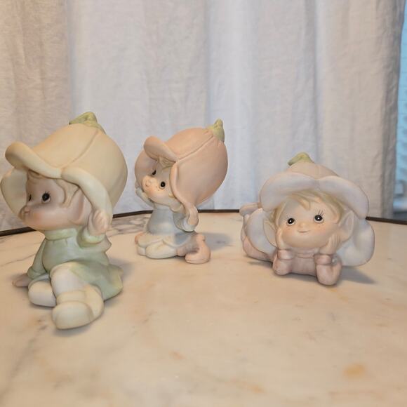 Vintage Homco Pastel Pixie Fairy Garden Elves - Picture 10 of 12